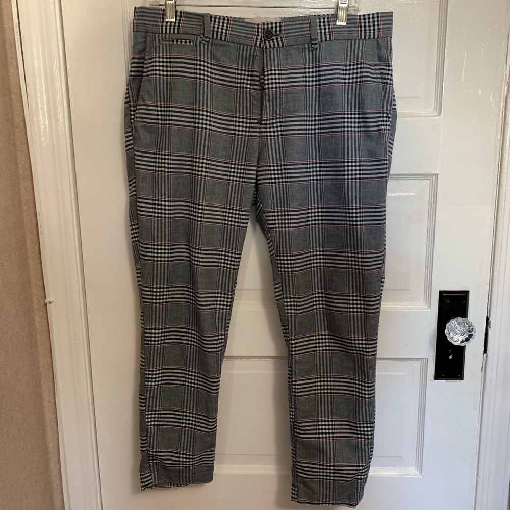 Penguin Plaid slim fit trousers